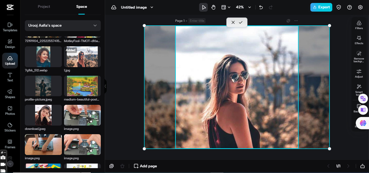 CapCut's interface allows users to start their projects by selecting the Create new image option.