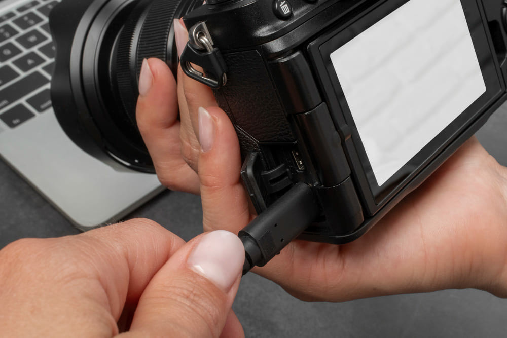 Transferring photos via OTG cable