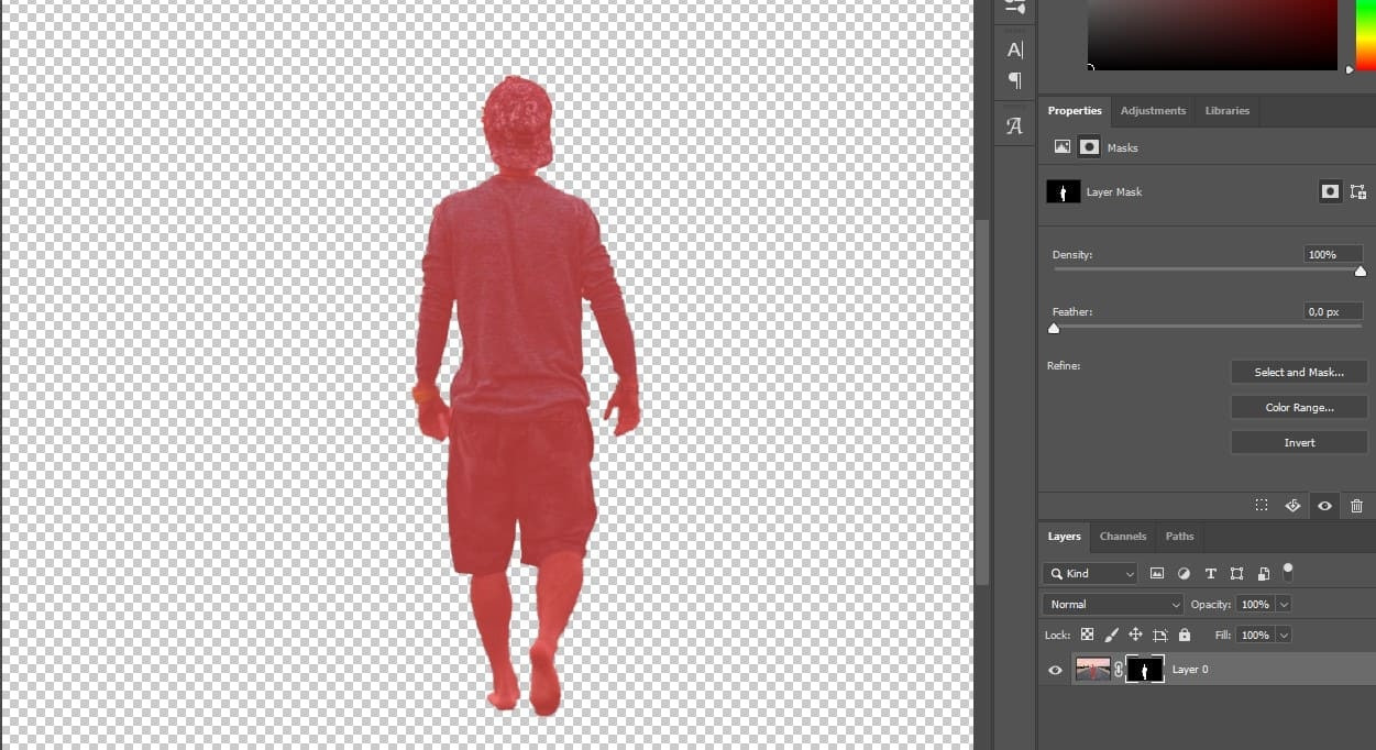 Editing a photo with layer masks to selectively reveal or hide parts without affecting the original image.