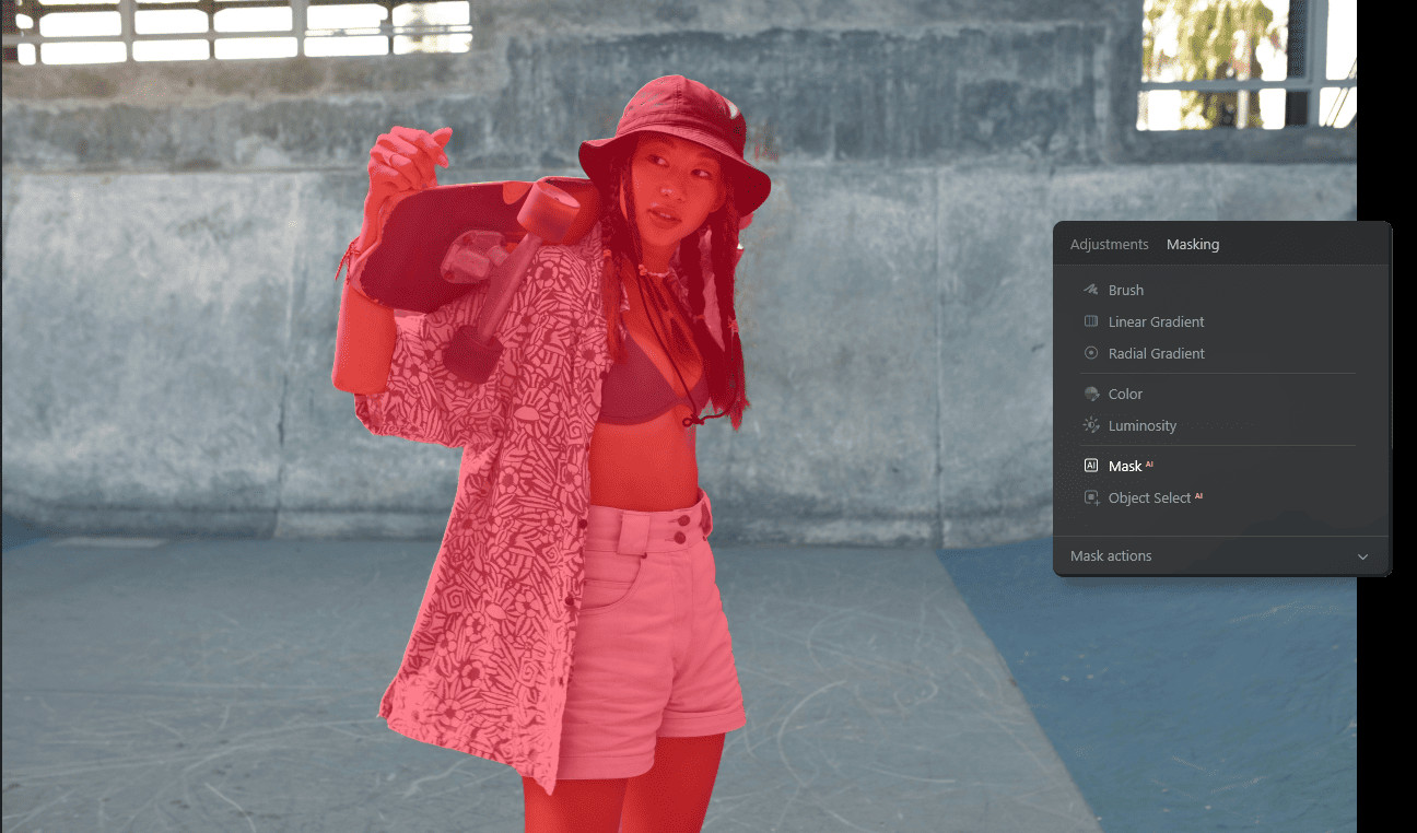 AI Masking Mode showcasing versatility in real-world photo applications.