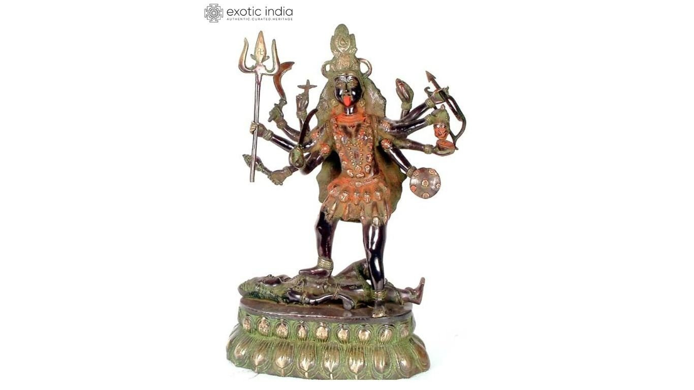 Mahakali Cosmic Form of Goddess Kali in Brass Handmade Made In India