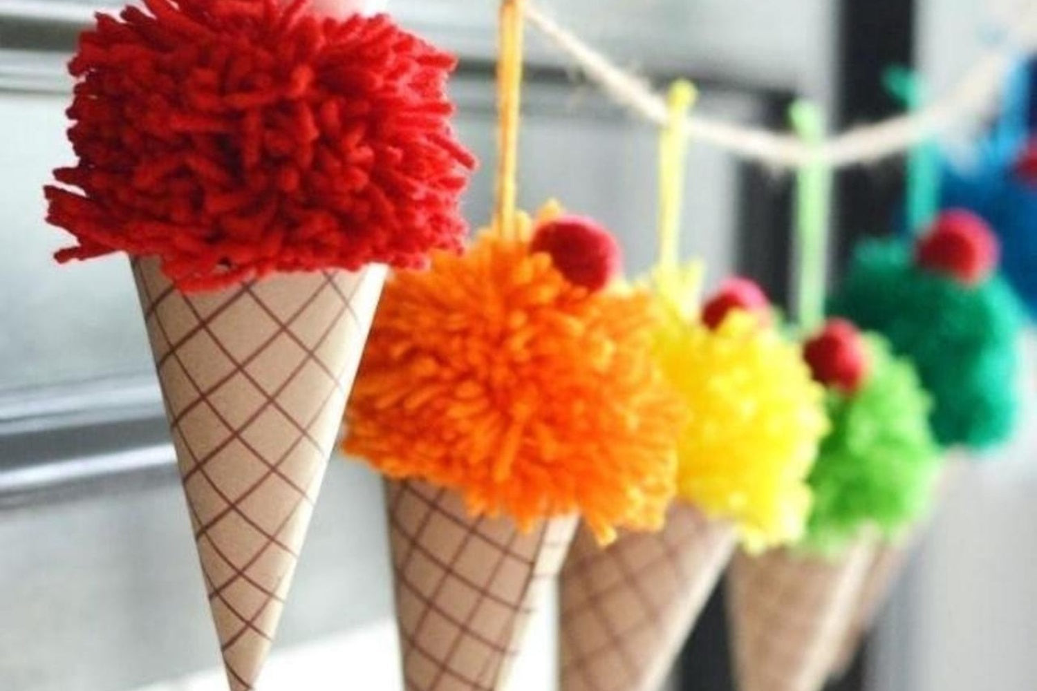 Summer Ice-cream and Popsicle Backdrop