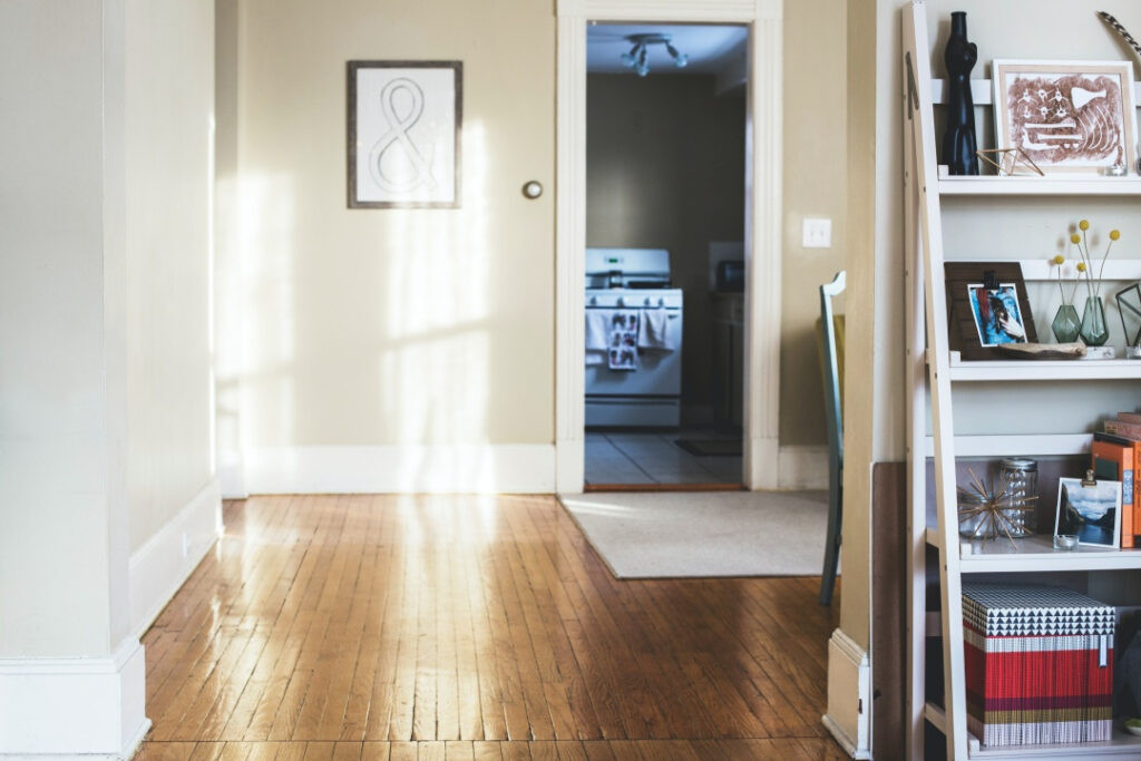 Real estate photography example with light glare before editing