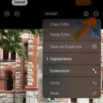 iOS 18 photo editing interface showing filter options