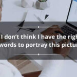 A woman using a laptop, showing how to leave thoughtful comments on photos.