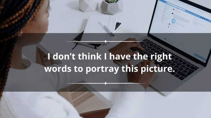 A woman using a laptop, showing how to leave thoughtful comments on photos.
