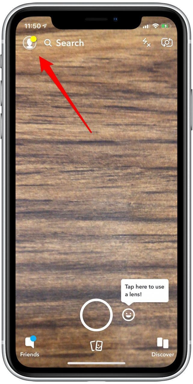 Profile icon on Snapchat