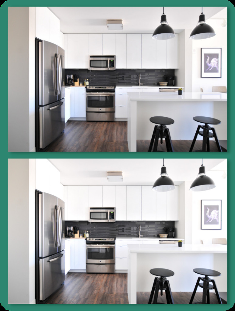 Use healing tool to remove light glare from photo