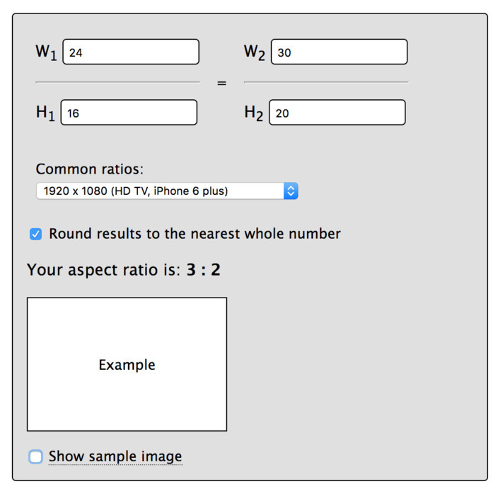 Aspect Ratio Calculator