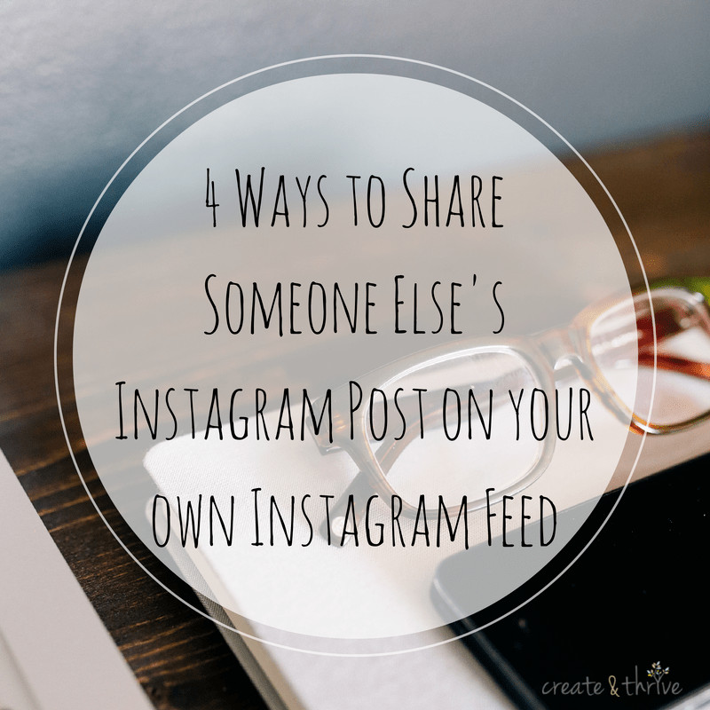 Instagram Interface for Sharing Options