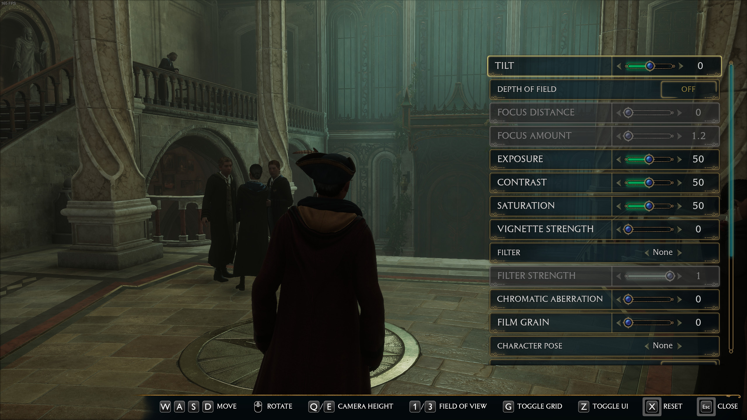 Hogwarts Legacy screenshot showcasing the Photo Mode options