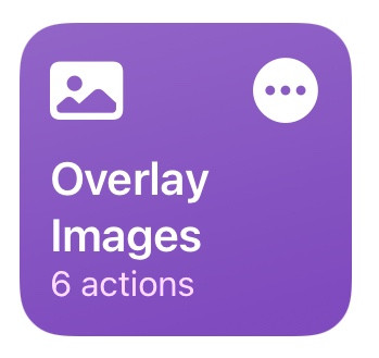 Overlay Images shortcut on iPhone