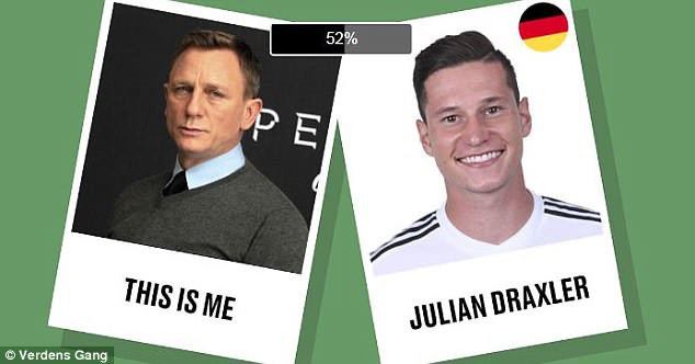 Daniel Craig matched with German winger Julian Draxler by an AI tool