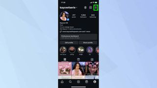 Accessing Instagram Profile Settings