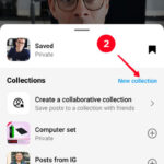 Instagram save icon indicating how to save a post to a collection