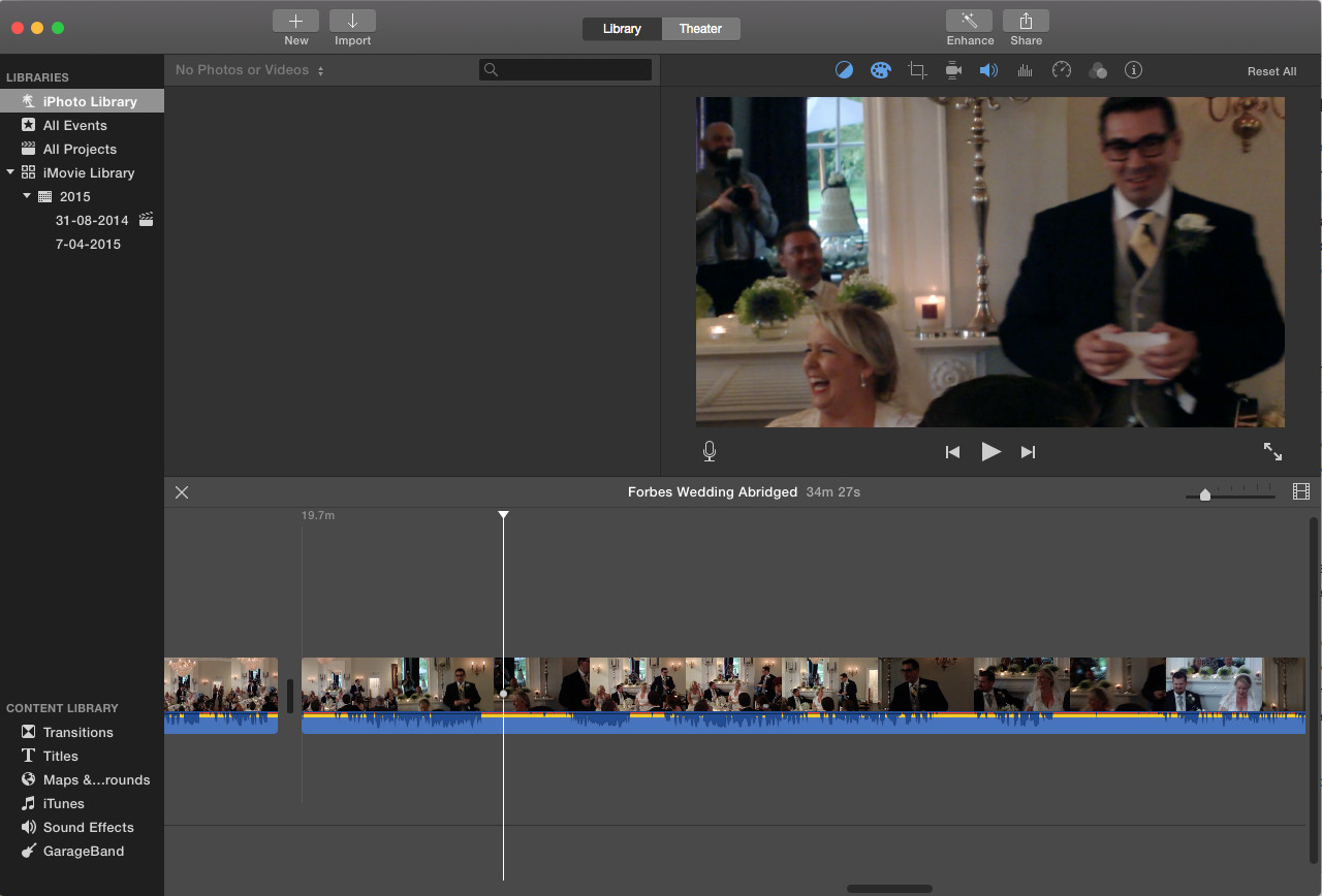 Adding Photos Into Imovie Interface