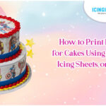 Edible cake printing technique