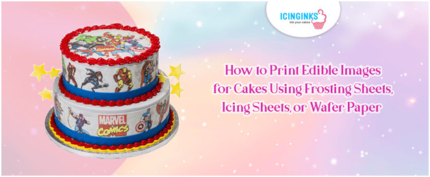 Edible cake printing technique