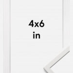 A pristine white frame, elegantly showcasing a 4x6 photo with a complementary white border.