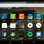 Photos icon highlighted on Fire tablet screen
