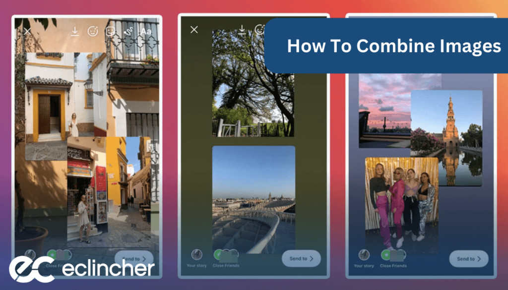 How to combine IG images on story
