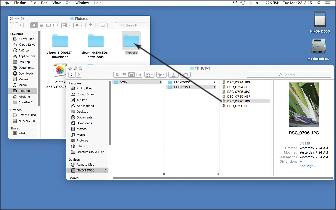 Drag and drop files from memory card using Finder on a Mac