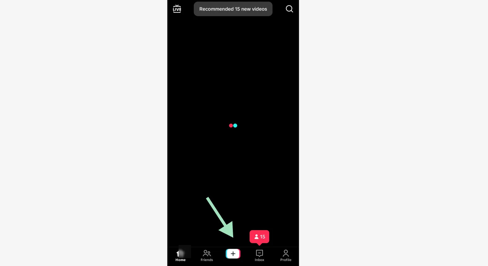 Creating a new slideshow post on TikTok