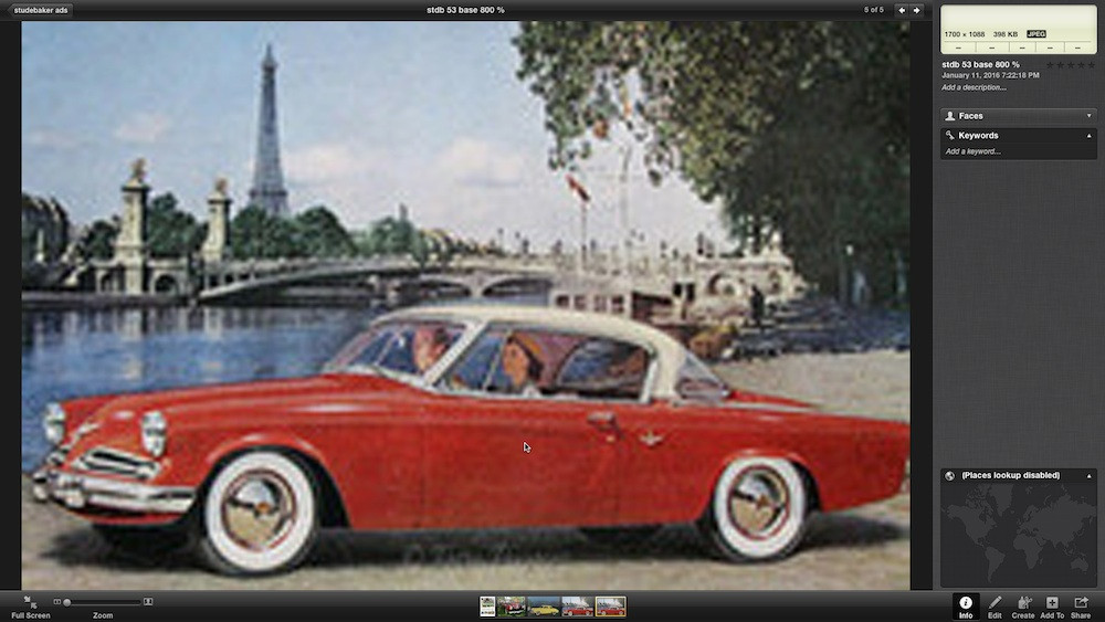 An upscaled vintage Studebaker advertisement with improved clarity and detail.