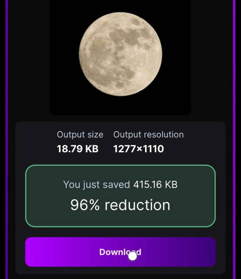 Download Image in Low Size Last Step
