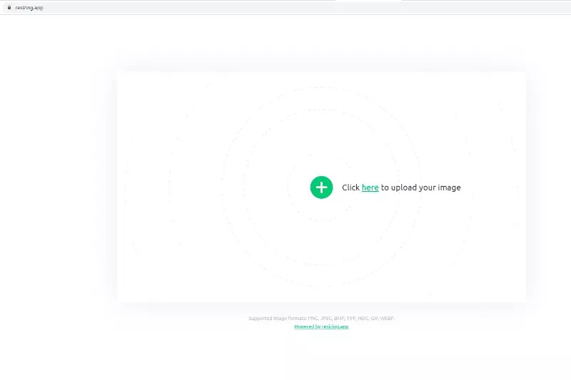 Home Page of Resizing.app