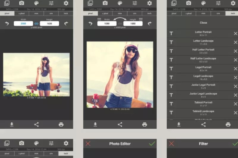 Home Page of Image Size