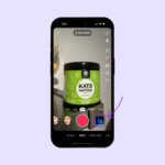 A graphic design featuring a smartphone displaying TikTok’s upload button.
