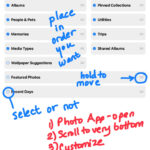 iPhone photos app showing the albums section with various albums like Favorites, Panoramas, and Bursts, illustrating how to find albums after an iOS update