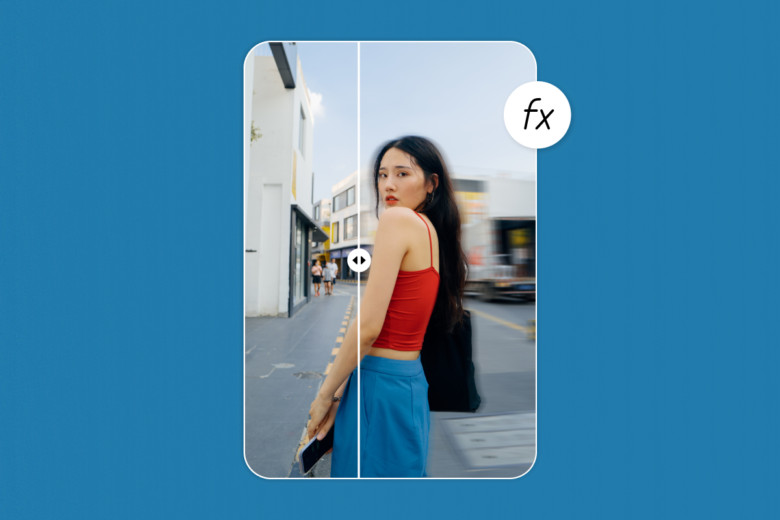 Special effects on background in portrait