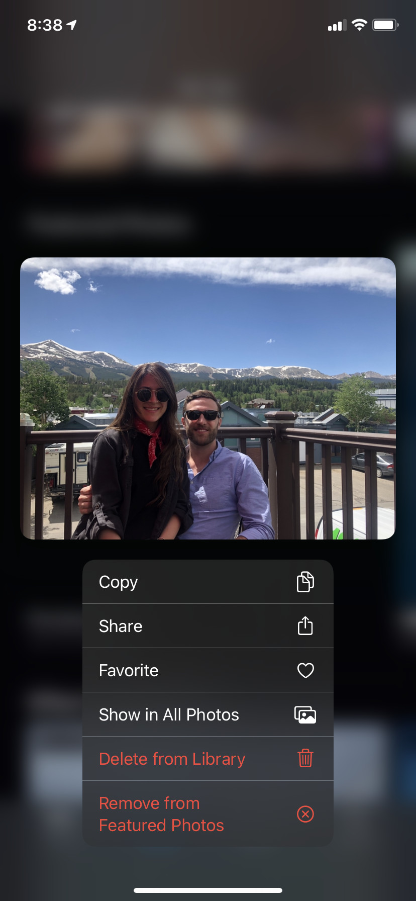 User adjusting settings for iPhone featured photos