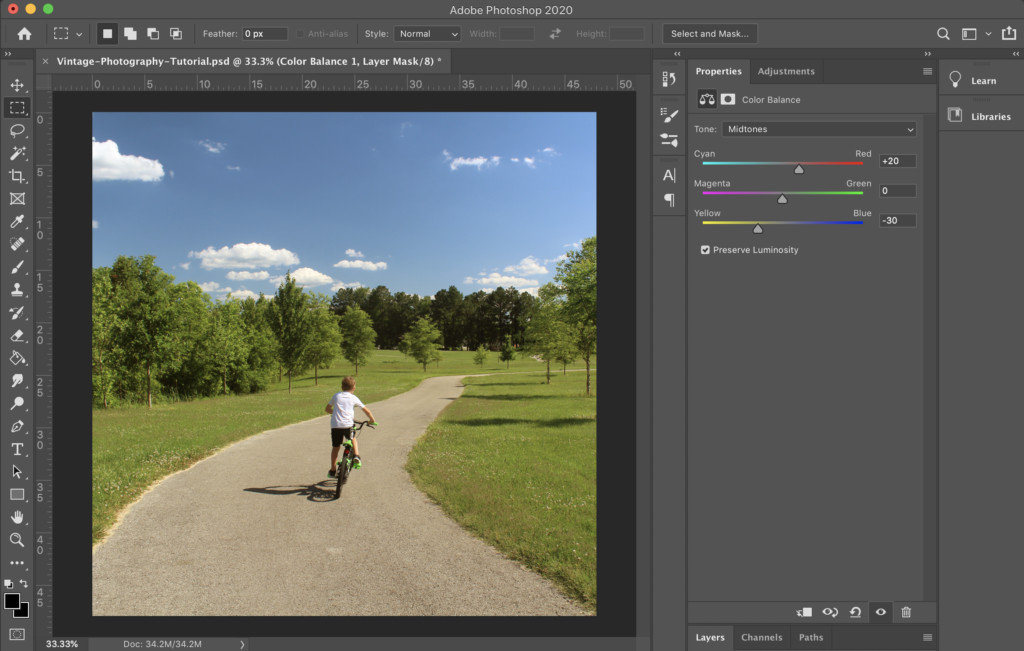 Color Balance Adjustments Step 1