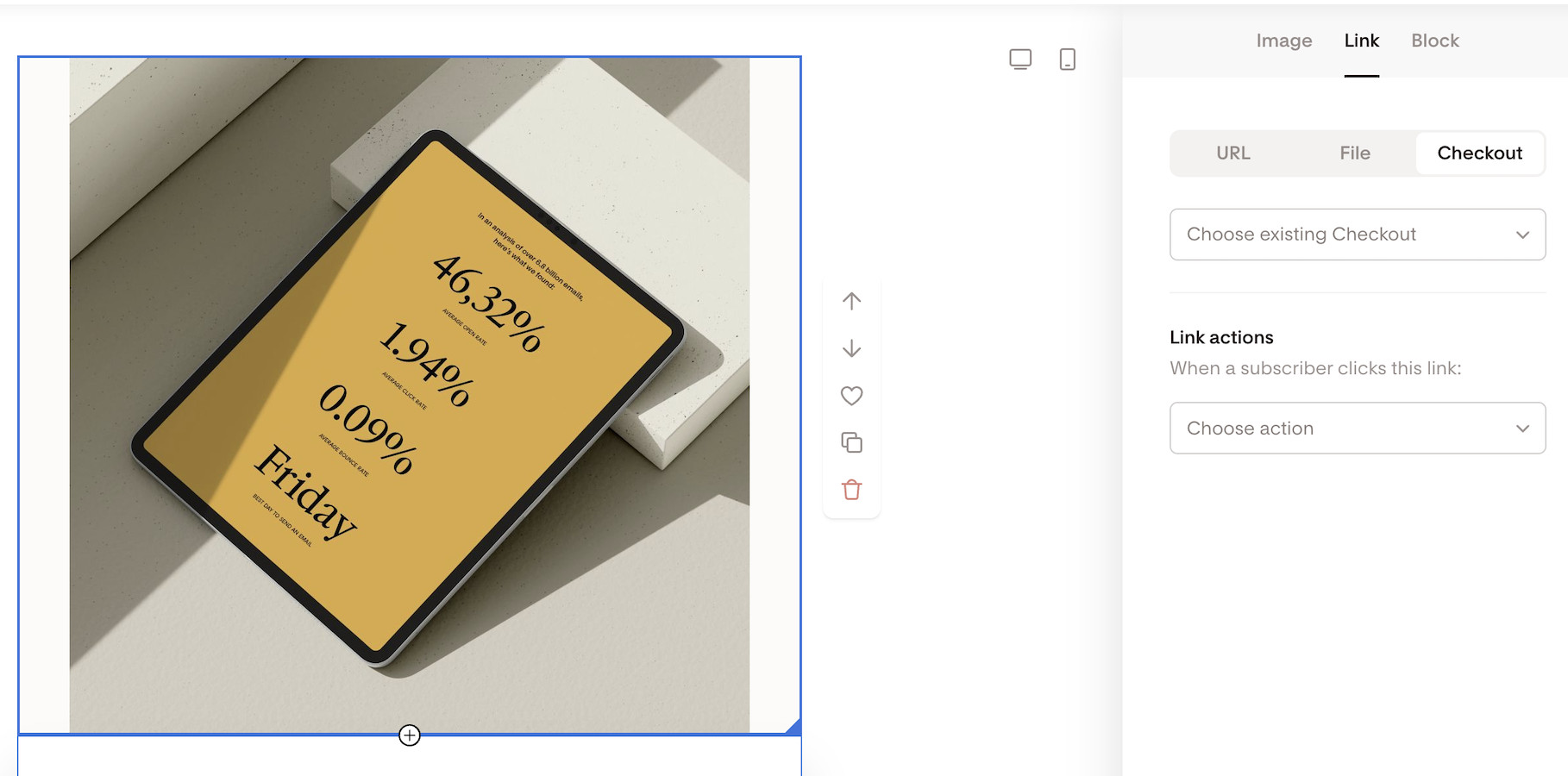 Connecting images to Flodesk Checkouts for streamlined transactions