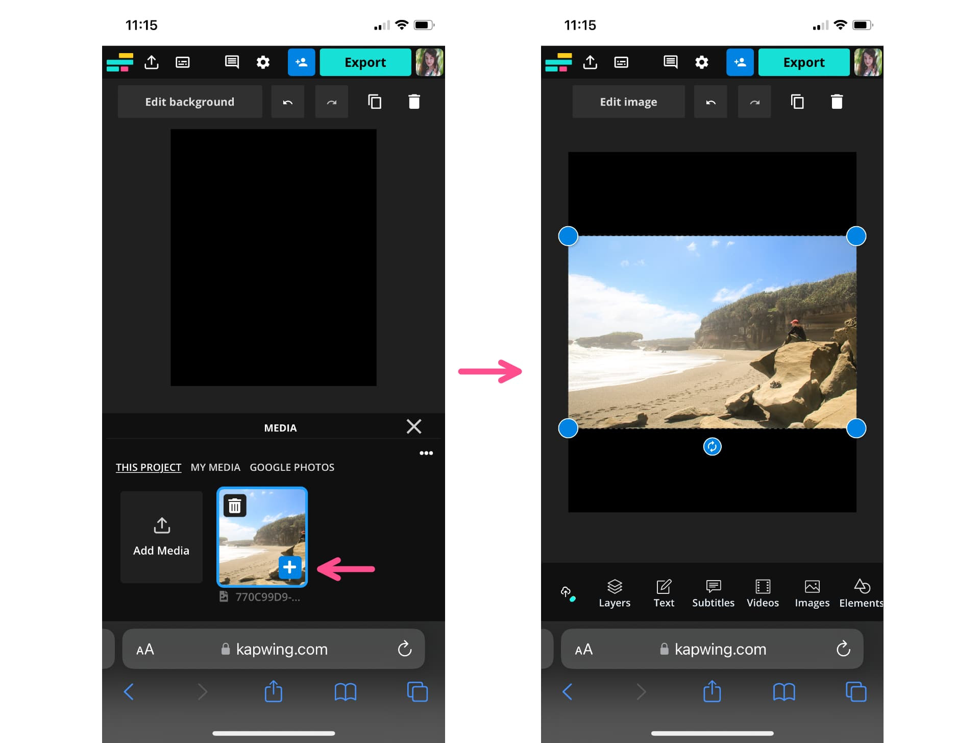 Add Photo to Canvas