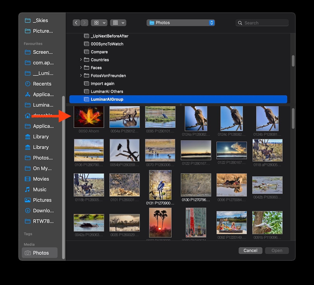 Examples of photos that need resizing before uploading