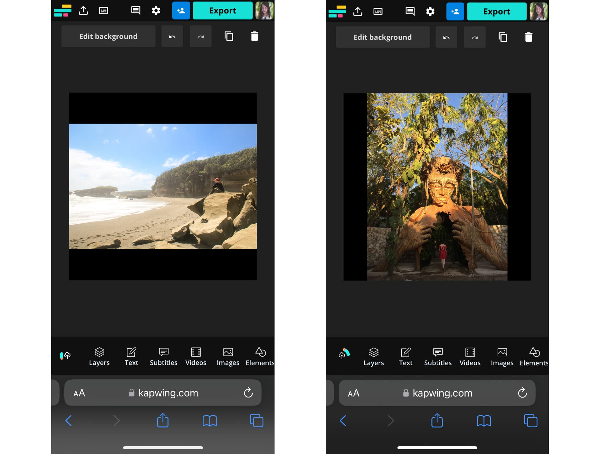Landscape and Vertical Image Examples