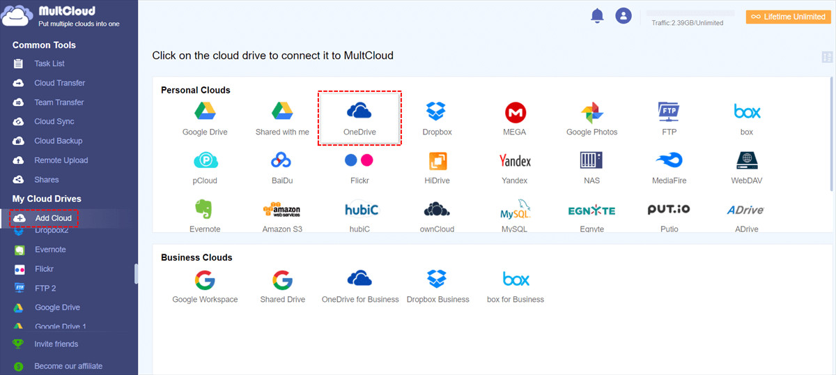 Add OneDrive