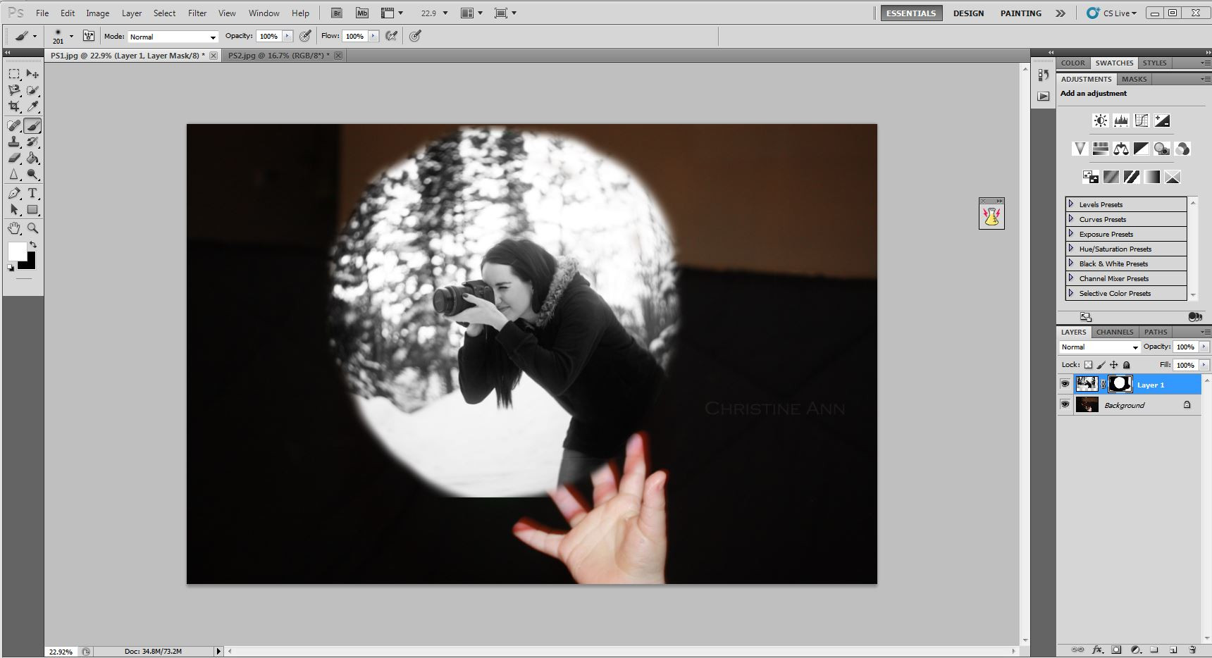 Bringing back some of the image to refine the composition