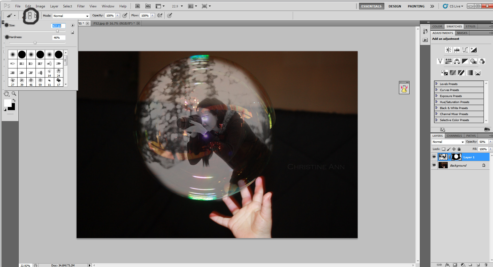 Opacity reduced to better align the images