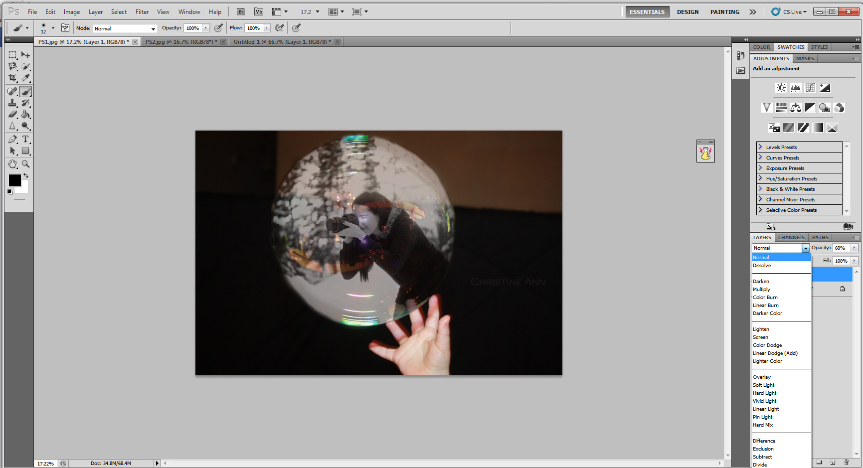 Applying the layer mask in Photoshop