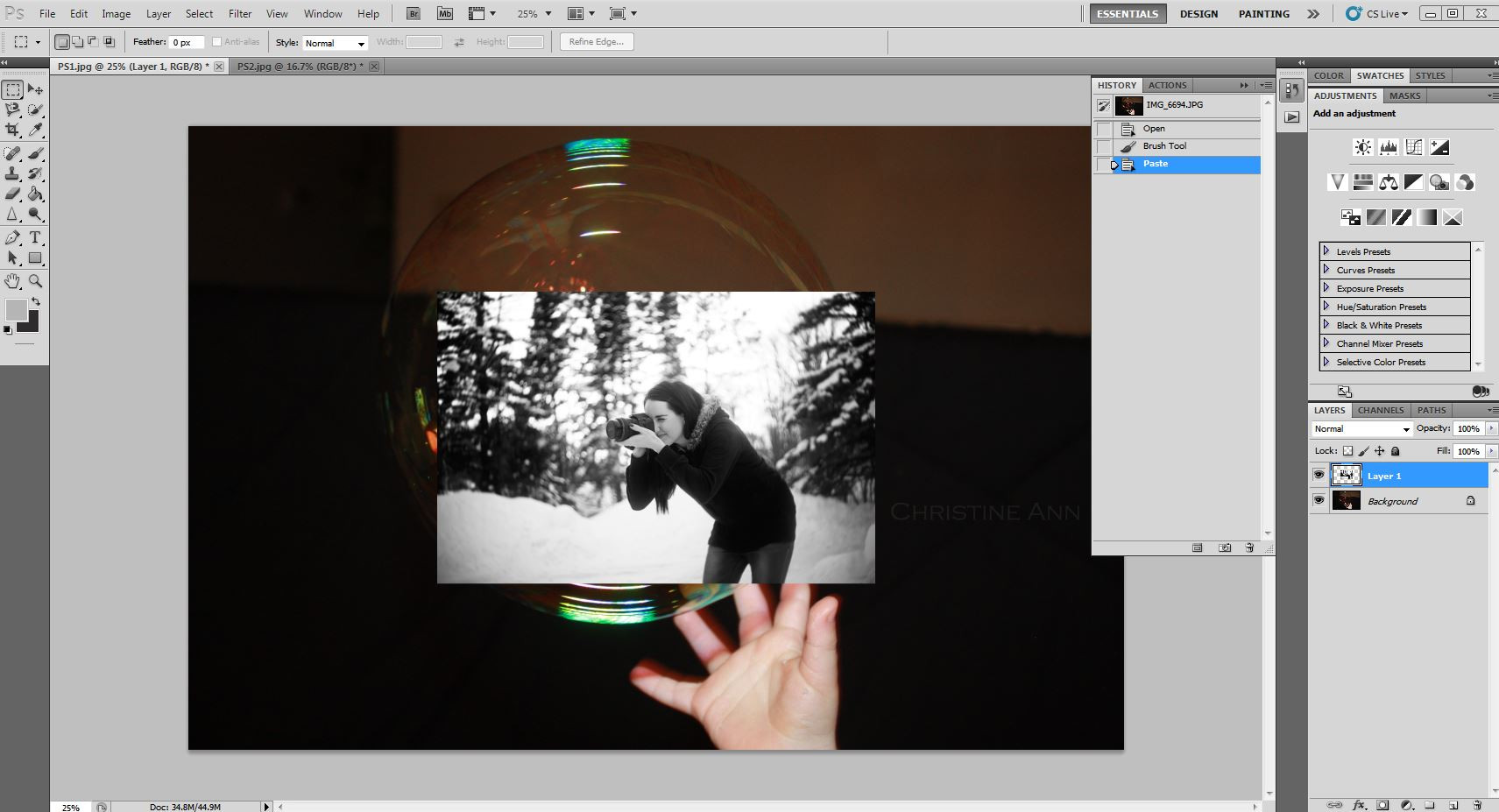 Reducing the image size again in Photoshop