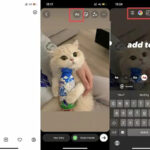Instagram story text options offering a variety of fonts, colors and styles