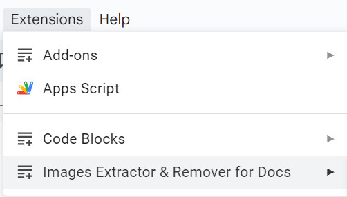 Finding the Installed Add-on in Google Docs