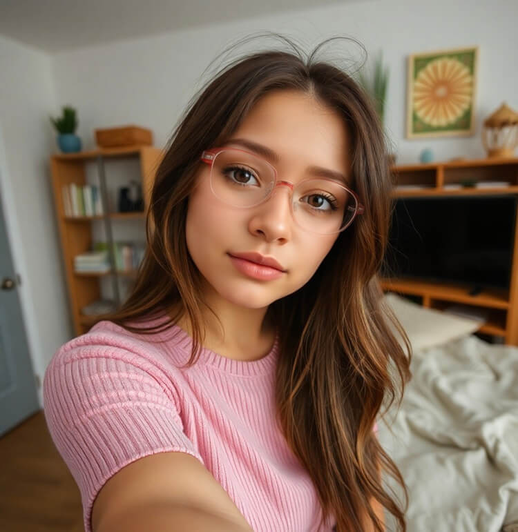After adding glasses to a photo
