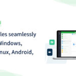 AirDroid Personal file transfer showing mobile screen and desktop screen