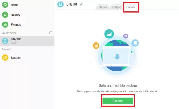 Backing up photos with AirDroid, showcasing the automatic backup feature